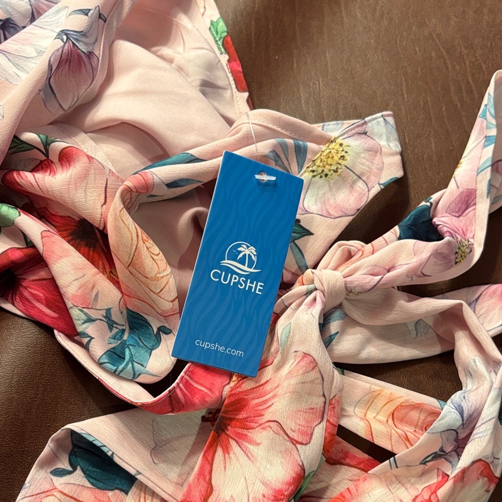 Cupshe Floral Maxi Dress - Pink and Green - Picture 5 of 9